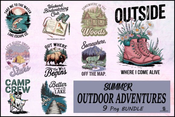 Download Summer Outdoor Adventures Bundle PNG - Adventure Collection