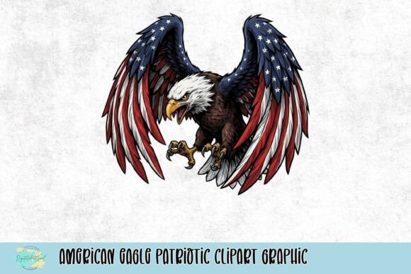 Download American Eagle Patriotic Clipart Graphic - Premium Resources