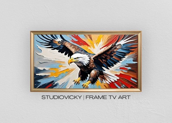 Download Soaring Bald Eagle Frame TV Art Painting - Premium Resources